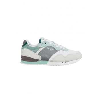 Pantofi sport colorblock cu insertii de piele intoarsa