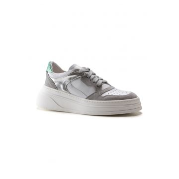 Pantofi sport cu insertii de piele intoarsa