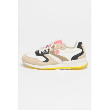 Pantofi sport cu insertii de piele intoarsa Vivi