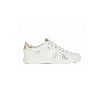 Pantofi sport cu perforatii din piele