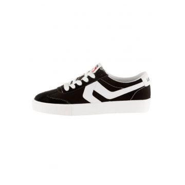 Pantofi sport de material textil si piele intoarsa