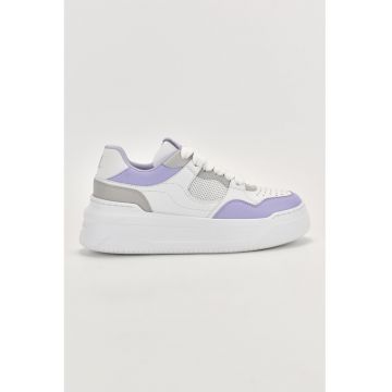 Pantofi sport de piele cu detalii perforate