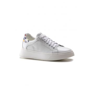 Pantofi sport de piele cu detaliu grafic