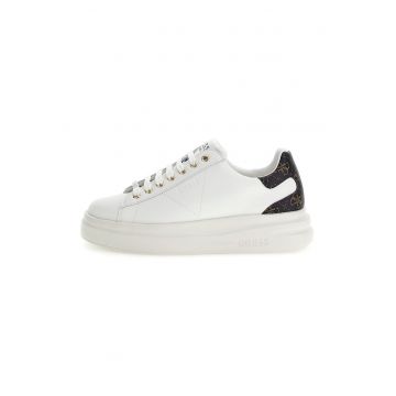 Pantofi sport de piele cu garnituri de piele ecologica
