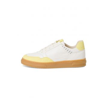 Pantofi sport de piele ecologica cu varf rotunjit