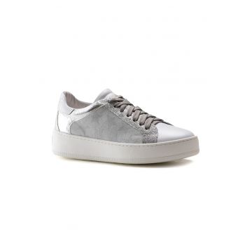 Pantofi sport de piele intoarsa cu imprimeu cu stele
