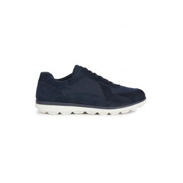 Pantofi sport de piele intoarsa cu segmente sintetice
