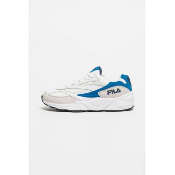 Pantofi sport de piele si piele ecologica cu garnituri de material textil V94M