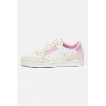 Pantofi sport de piele si piele intoarsa