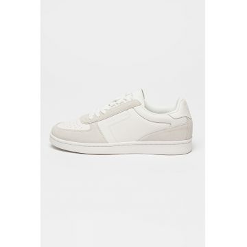 Pantofi sport de piele si piele intoarsa