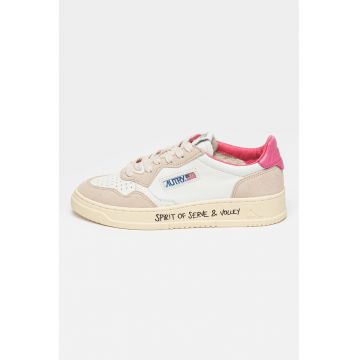 Pantofi sport de piele si piele intoarsa Medalist