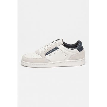 Pantofi sport de piele si piele intoarsa