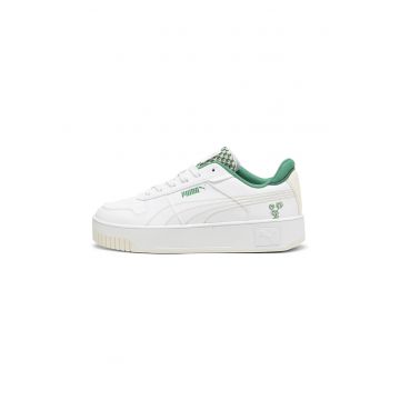 Pantofi sport din piele ecologica cu talpa flatform Carina Street Blossom