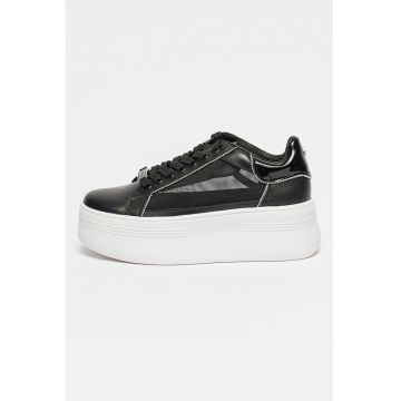 Pantofi sport din piele si plasa cu platforma Pearl