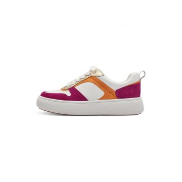 Pantofi sport flatform cu detalii de piele intoarsa