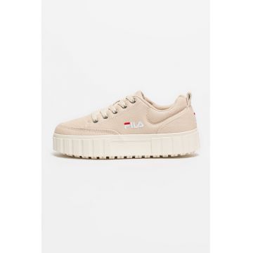 Pantofi sport flatform cu logo Sandblast