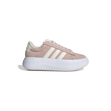 Pantofi sport flatform de piele intoarsa Grand Court