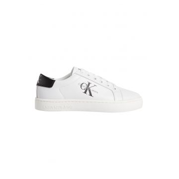 Pantofi sport low-cut de piele si piele ecologica