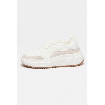 Pantofi sport slip-on cu detalii de piele intoarsa