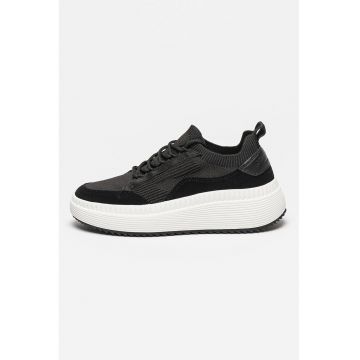 Pantofi sport slip-on cu detalii de piele intoarsa