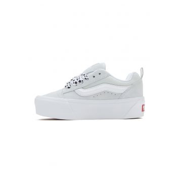 Tenisi flatform de piele intoarsa Knu Stack