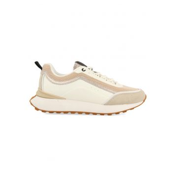 Pantofi sport colorblock cu insertii de piele intoarsa