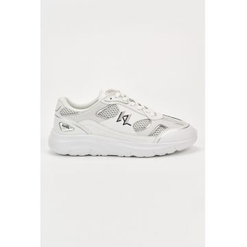 Pantofi sport cu detalii din piele