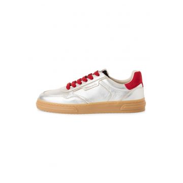 Pantofi sport cu garnituri de piele intoarsa