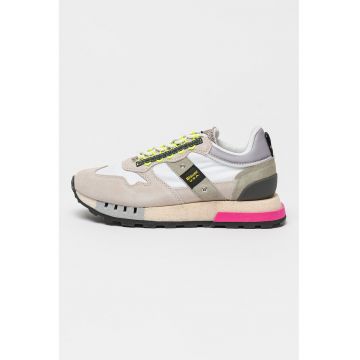 Pantofi sport cu garnituri de piele intoarsa