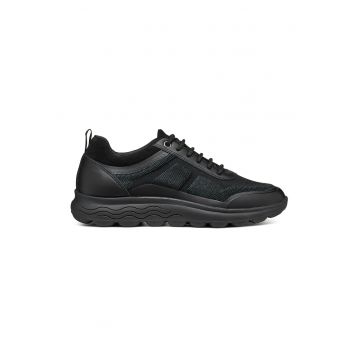 Pantofi sport cu garnituri de piele intoarsa si piele ecologica