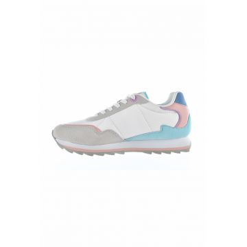 Pantofi sport cu model colorblock si broderie logo