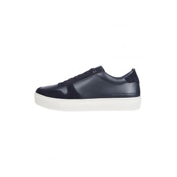 Pantofi sport de piele cu garnituri de piele intoarsa