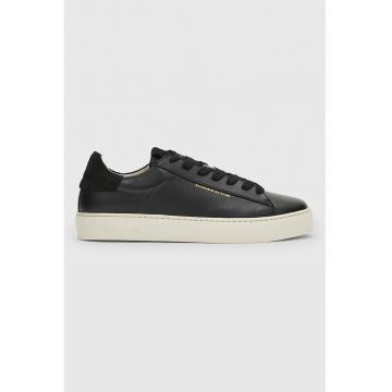 Pantofi sport de piele cu garnituri de piele intoarsa