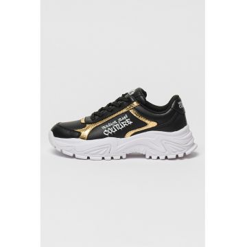 Pantofi sport de piele cu imprimeu logo