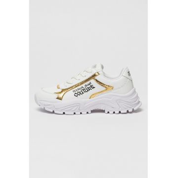 Pantofi sport de piele cu imprimeu logo