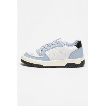 Pantofi sport de piele ecologica cu logo