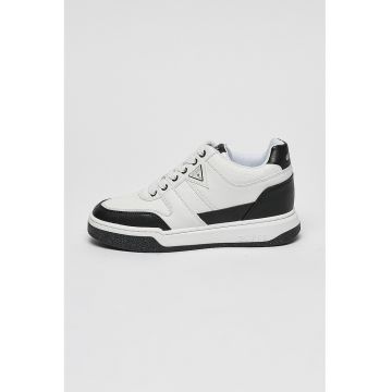 Pantofi sport de piele ecologica cu logo