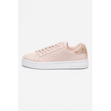 Pantofi sport de piele ecologica cu model monograma