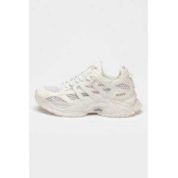 Pantofi sport de piele ecologica si material textil