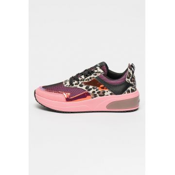 Pantofi sport de piele ecologica su material textil Deans