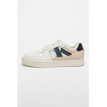 Pantofi sport de piele si piele intoarsa