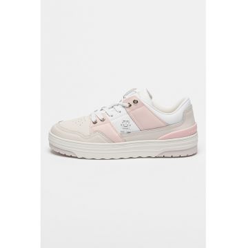 Pantofi sport din piele cu detalii din logo