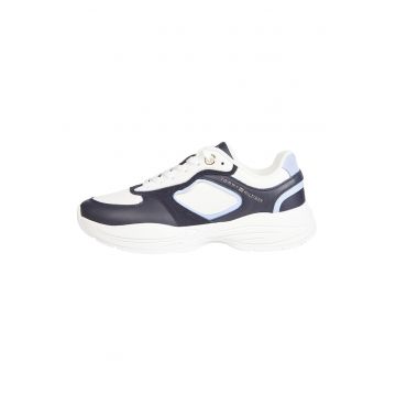Pantofi sport din piele cu garnituri din piele intoarsa