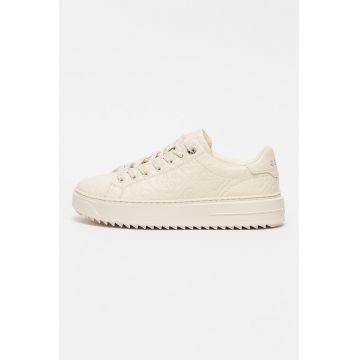 Pantofi sport din piele ecologica cu logo in relief
