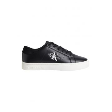 Pantofi sport din piele si piele ecologica cu logo in lateral
