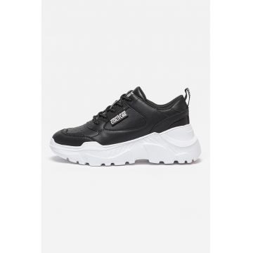 Pantofi sport din piele si piele ecologica cu sireturi