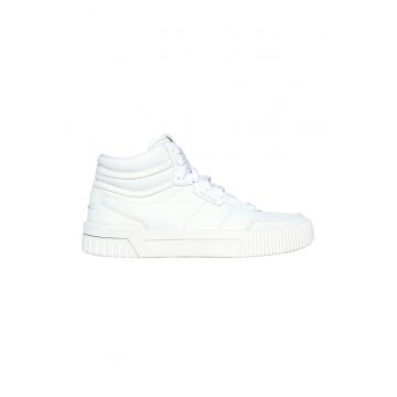 Pantofi sport high-top de piele ecologica