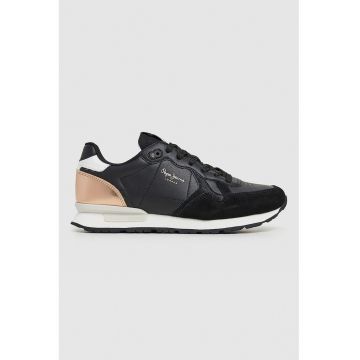 Pantofi sport low-cut cu detalii de piele intoarsa