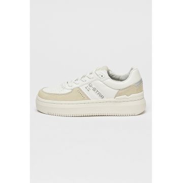 Pantofi sport low-cut cu garnituri din piele intoarsa