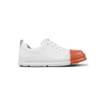 Pantofi sport low-cut de piele Junction Runner - Alb